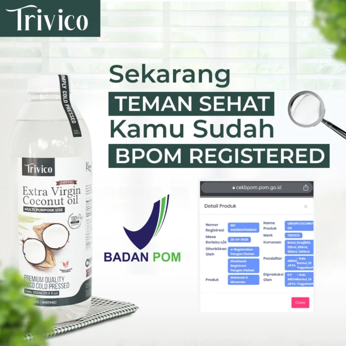 Trivico Minyak VCO Organik Virgin Coconut Oil 1 Liter - 100% Murni Kelapa - Image 4