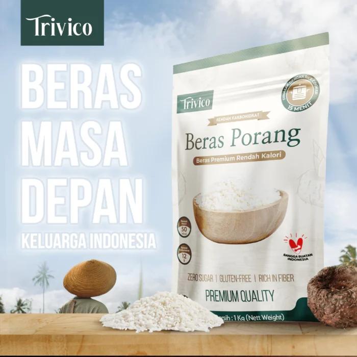 TRIVICO Beras Porang 1Kg - Rendah Kalori & Karbohidrat - Image 10
