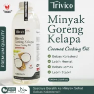 TRIVICO Minyak Goreng Kelapa 1 Liter - Minyak Sehat dan Bebas Kolesterol