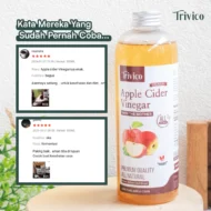 TRIVICO Cuka Apel Organik With Mother Minuman Diet Turunkan Berat Badan Untuk Diabetes & Jerawat - Image 5