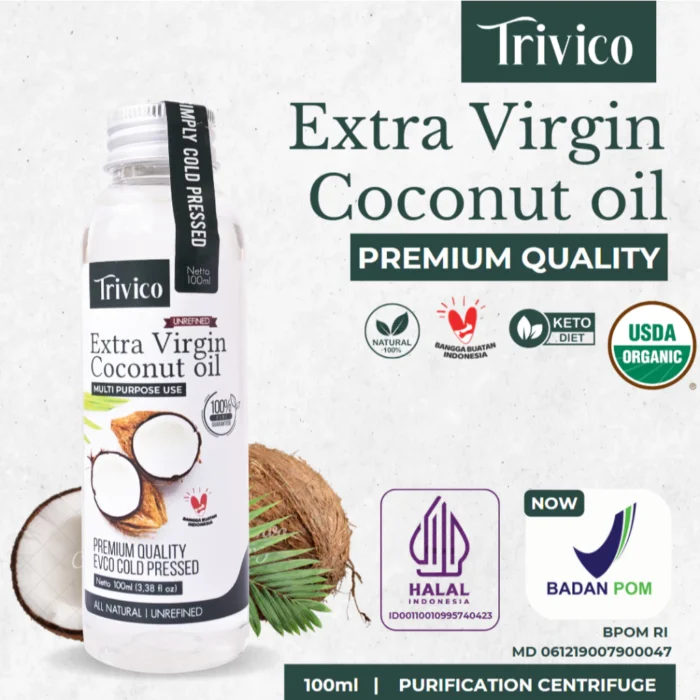 Trivico Minyak VCO Organik Virgin Coconut Oil 100ml - Minyak Murni dan Serbaguna - Image 1